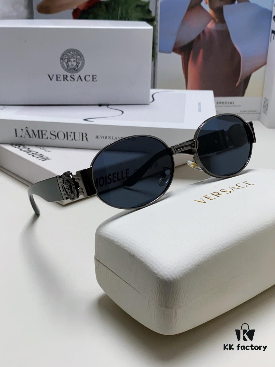 6931f9173a89a121ed54a455 Versace New Retro Oval Sunglasses, Fashionable Unisex Sun Glasses, Celebrity Style