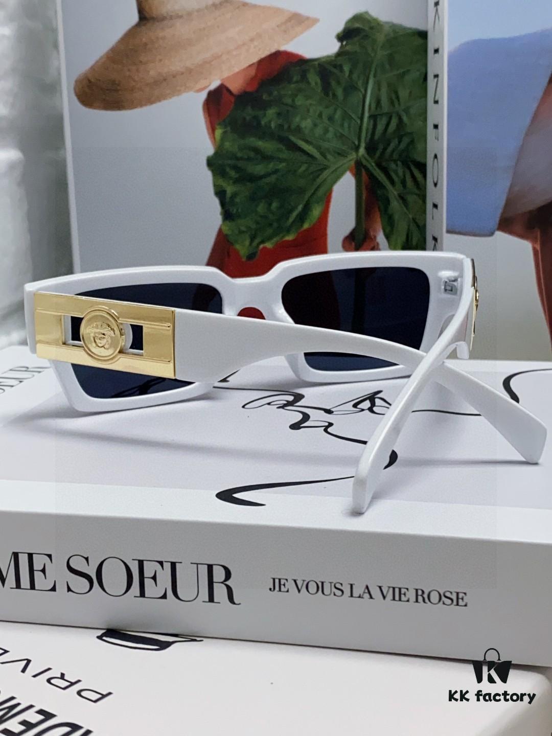 Versace 2024 New Arrival Trendy Sunglasses for Women, High-End Ins-style Unisex Cool Streetwear Hip-Hop Sunglasses for Men and Women, Couple's Eyewear