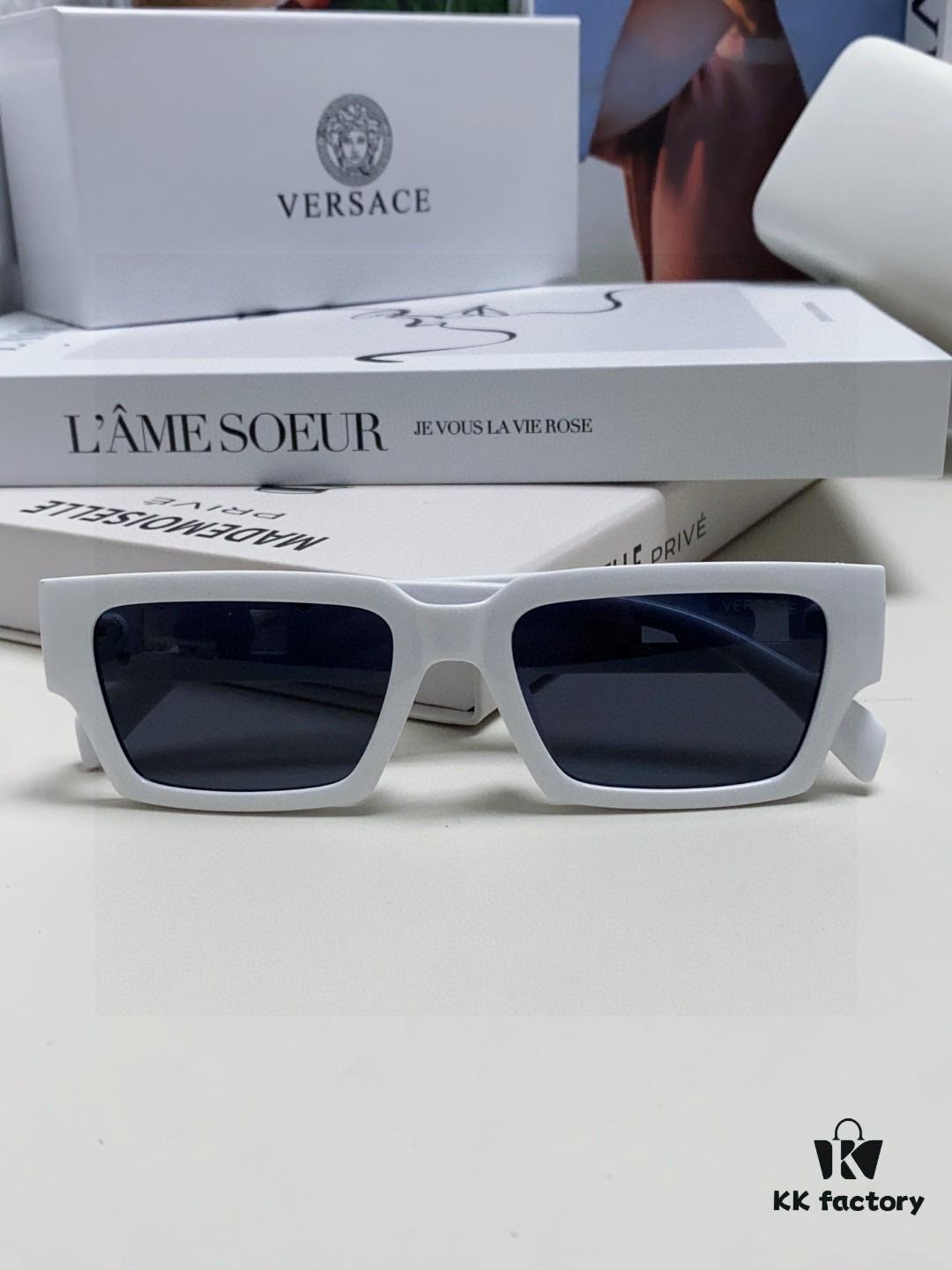 Versace 2024 New Arrival Trendy Sunglasses for Women, High-End Ins-style Unisex Cool Streetwear Hip-Hop Sunglasses for Men and Women, Couple's Eyewear