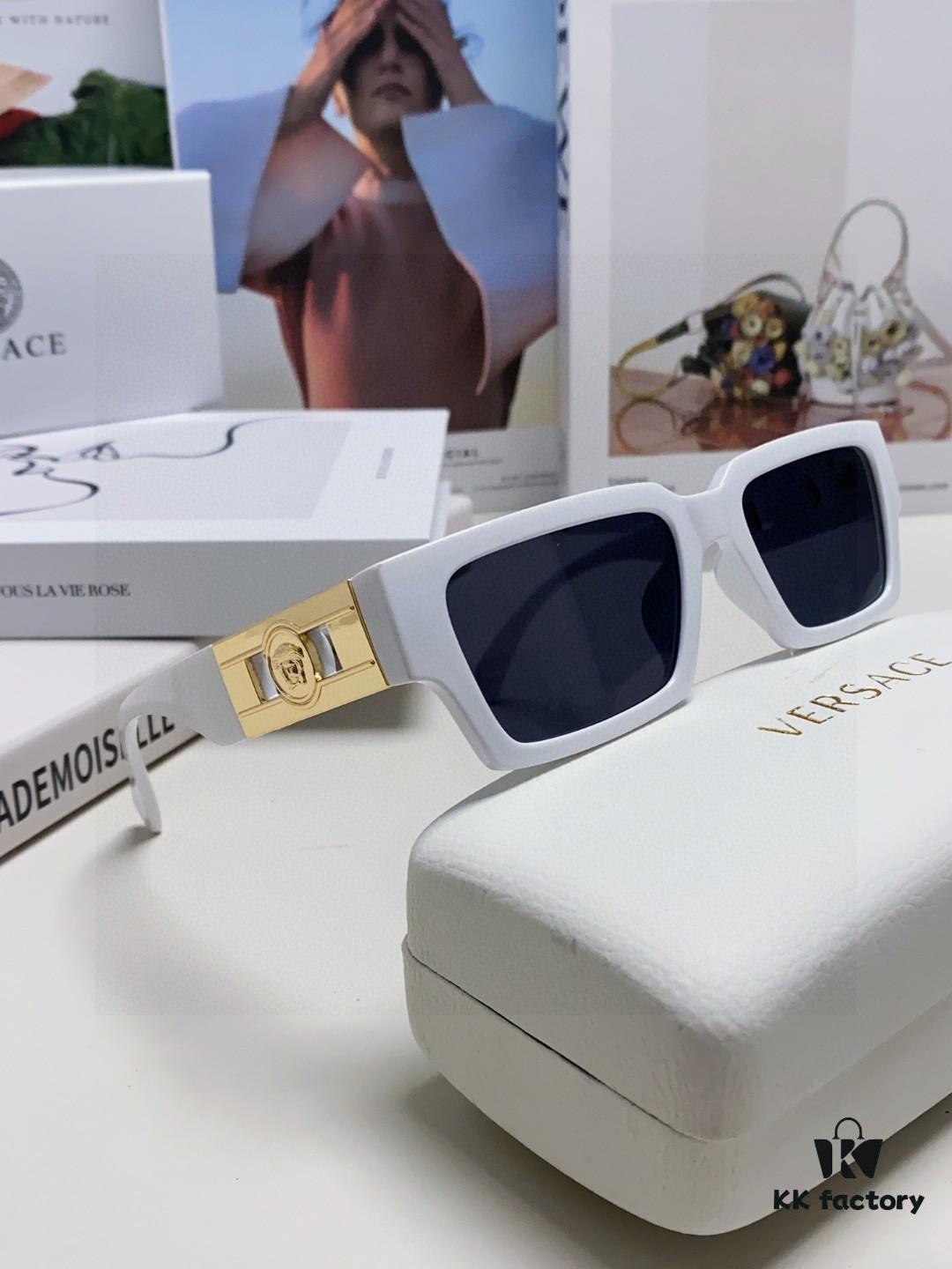 Versace 2024 New Arrival Trendy Sunglasses for Women, High-End Ins-style Unisex Cool Streetwear Hip-Hop Sunglasses for Men and Women, Couple's Eyewear