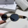 6931f9383a89a121ed54a621 Versace New Retro Oval Sunglasses, Fashionable Unisex Sun Glasses, European and American Celebrity Style Shades