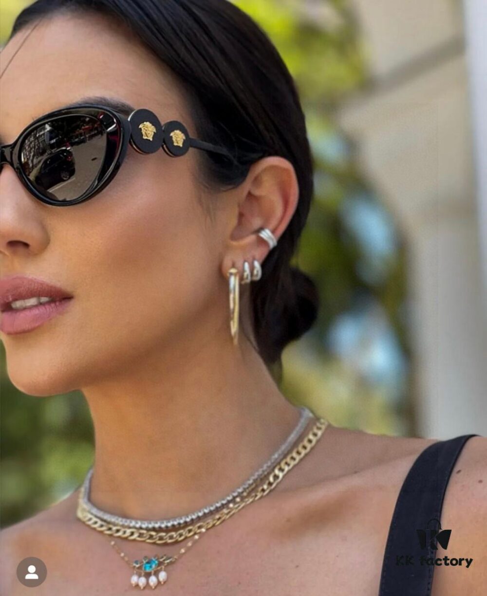 6931f93c3a89a121ed54a661 Versace VE4433 Cat-Eye Sunglasses with Oval Frame, Trendy Unisex Sun Glasses for Summer Travel