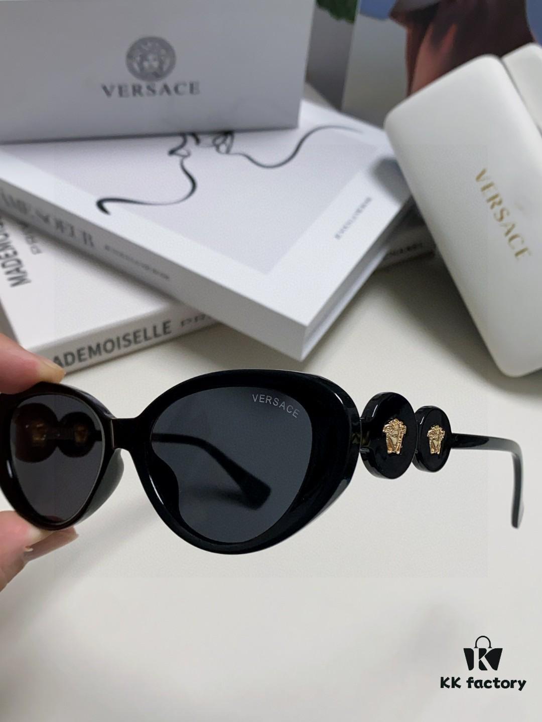6931f93d3a89a121ed54a669 Versace VE4433 Cat-Eye Sunglasses with Oval Frame, Trendy Unisex Sun Glasses for Summer Travel