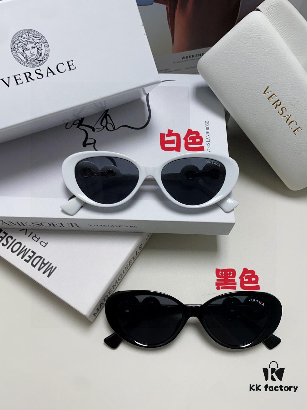 6931f93d3a89a121ed54a66d Versace VE4433 Cat-Eye Sunglasses with Oval Frame, Trendy Unisex Sun Glasses for Summer Travel