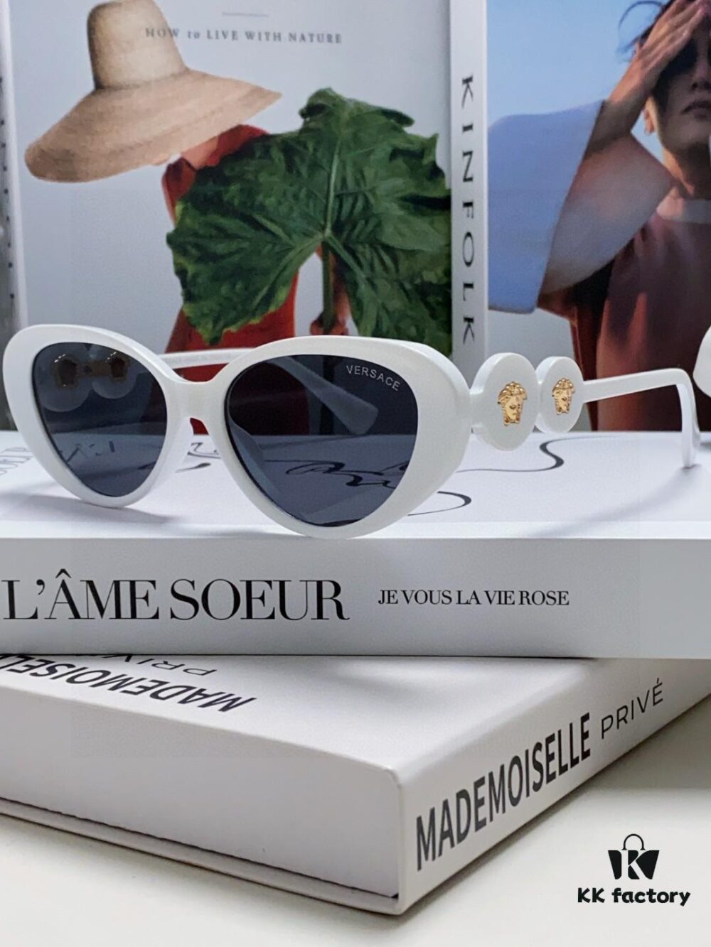 6931f93d3a89a121ed54a66e Versace Oval Cat-Eye Sunglasses VE4433, Fashionable Unisex Design, Stylish Summer Travel Sunglasses with Gold Frame