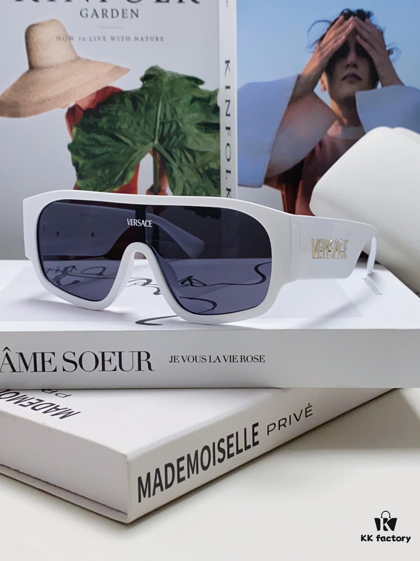 6931f9443a89a121ed54a6d0 Versace 2024 New Arrival Sunglasses Unisex High-End One-Piece Pilot Sun Glasses for Driving 4439