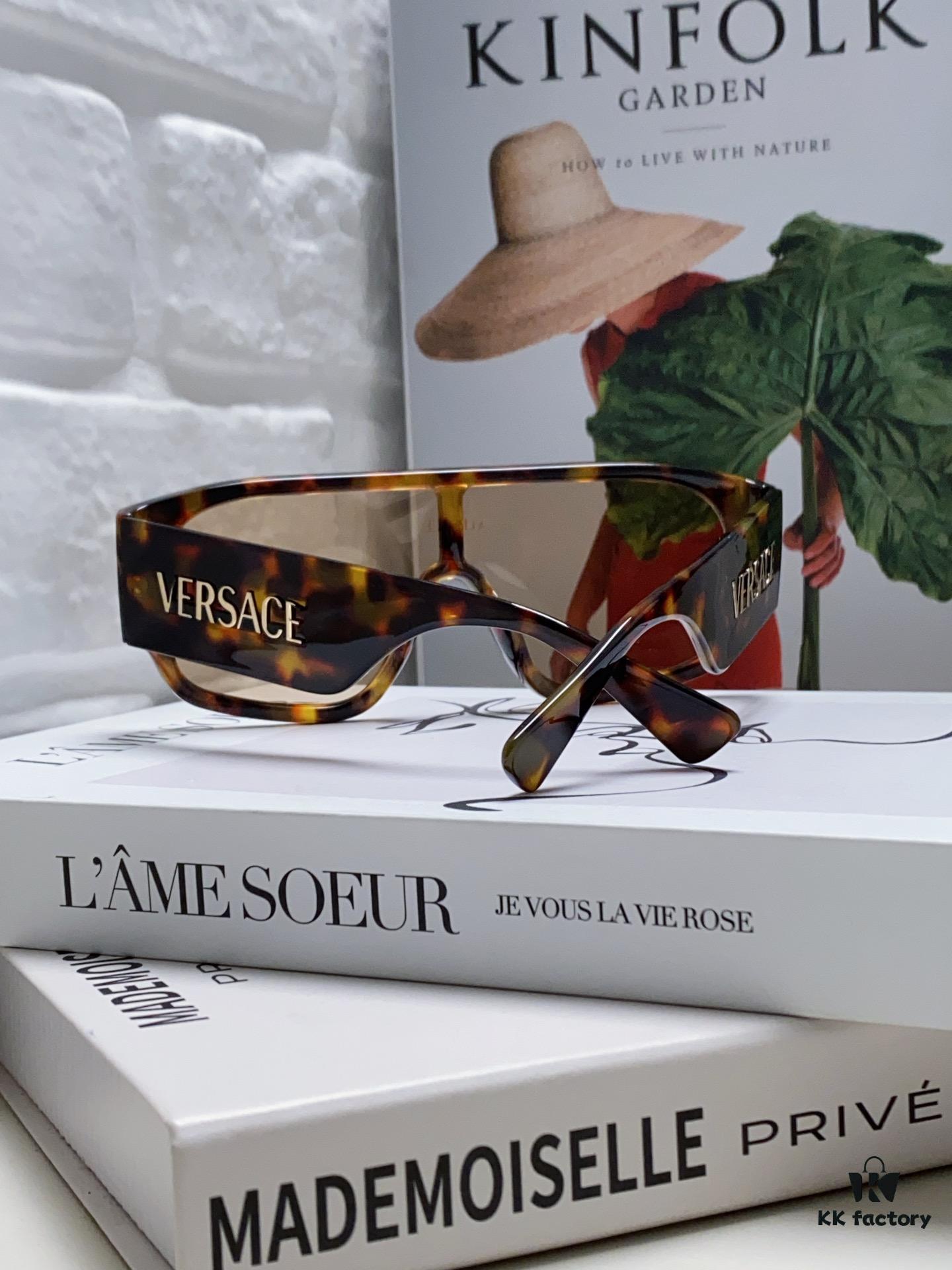 6931f9453a89a121ed54a6dc Versace 2024 New Arrival Sunglasses Unisex High-End One-Piece Aviator Eyewear for Driving