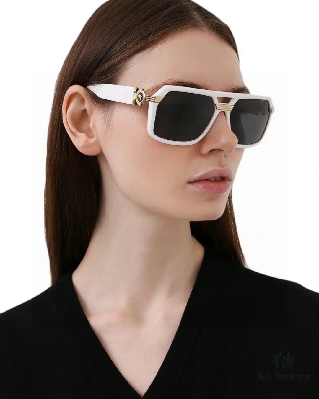 6931f9523a89a121ed54a785 VERSACE Unisex Classic Black and Gold Fashion Sunglasses VE4399