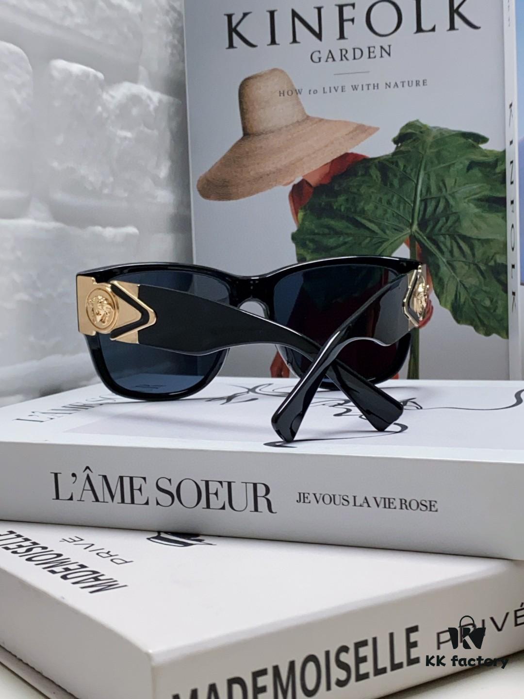 6931f9573a89a121ed54a7cf Versace 2024 Latest Hit Fashion Medusa Head Sunglasses, Trendy Oversized Retro Shades Unisex European and American Style
