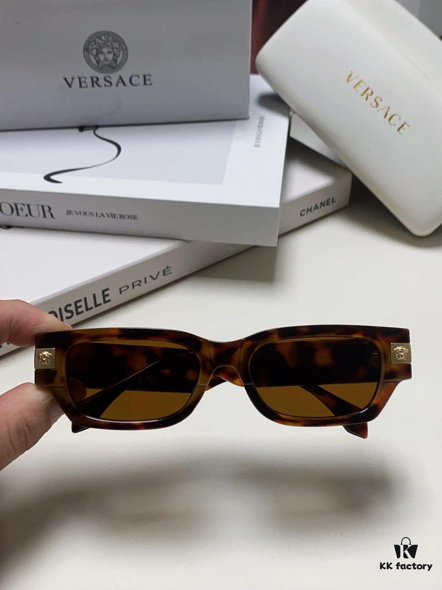 6931f95f3a89a121ed54a833 VERSACE 2024 New Classic Top Sunglasses, Rectangular Color-Block Street Style Unisex Eyewear