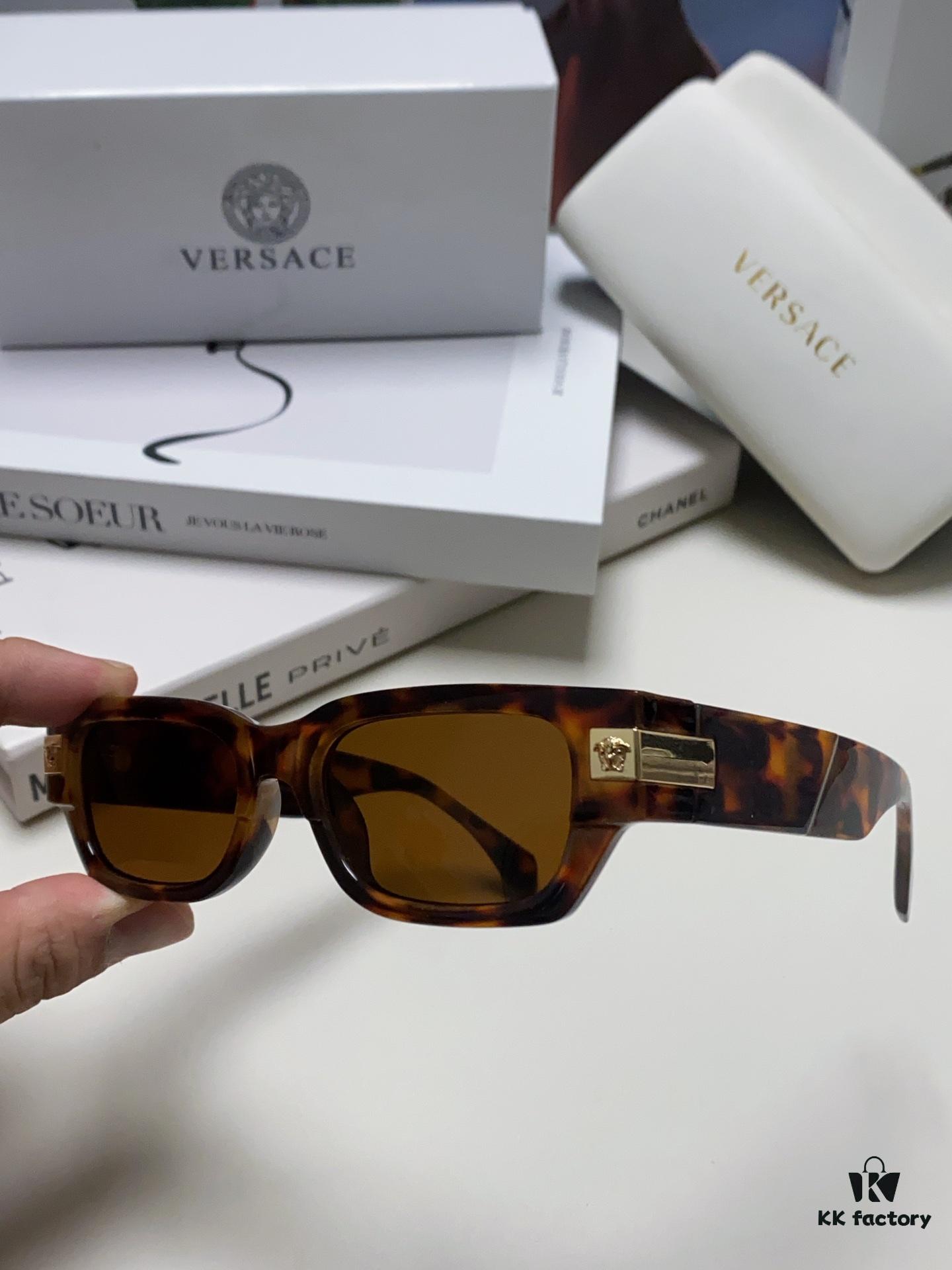 6931f95f3a89a121ed54a835 VERSACE 2024 New Classic Top Sunglasses, Rectangular Color-Block Street Style Unisex Eyewear