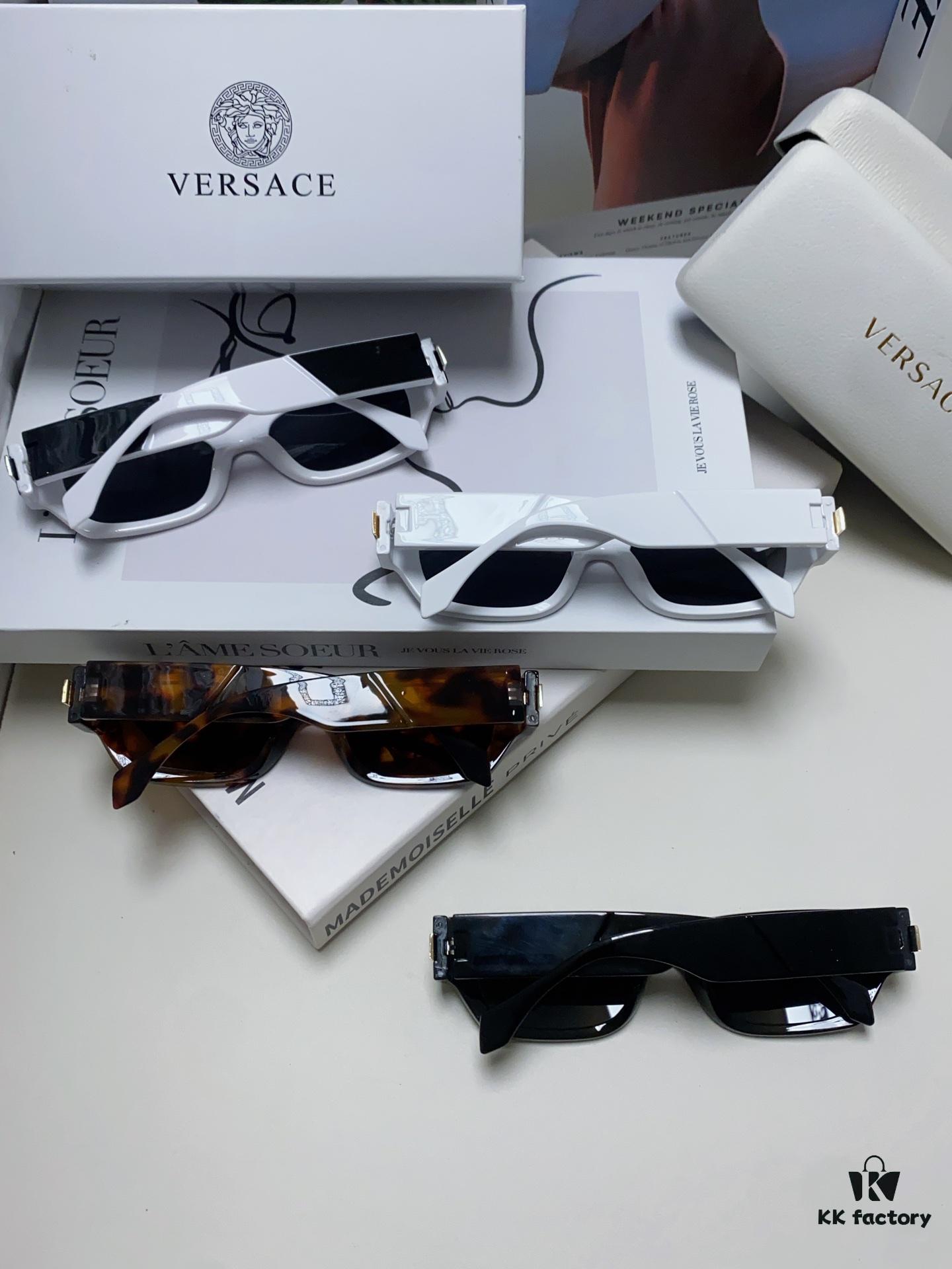 6931f95f3a89a121ed54a838 VERSACE 2024 New Classic Top Sunglasses, Rectangular Color-Block Street Style Unisex Eyewear