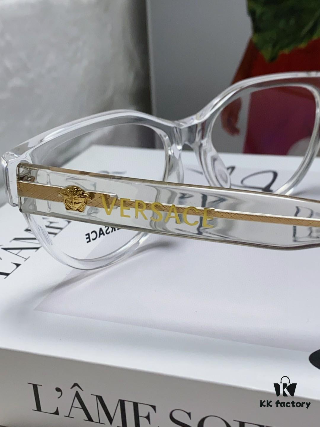 6931f9693a89a121ed54a8c7 VERSACE Versace 2024 New Eyeglass Frame Round Transparent Women's Fashion Full-Rim Glasses Suitable for Prescription Lenses, Sunglasses, and Sun Glasses