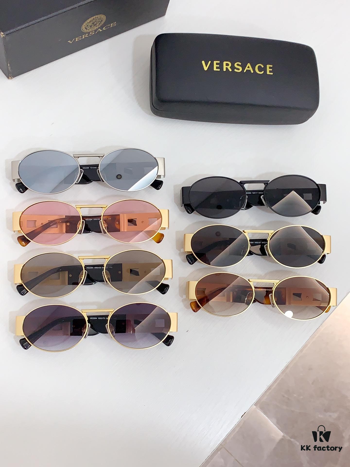 6931f96e3a89a121ed54a906 150 Frosted High-Quality Versace VE2264 Details Ins Popular Sunglasses