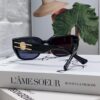 6931f96f3a89a121ed54a91b Versace Unisex Retro Stylish Narrow Frame Black Sunglasses with White Frame
