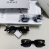 6931f9703a89a121ed54a920 Versace Unisex Retro Stylish Narrow Frame Black Sunglasses with White Frame