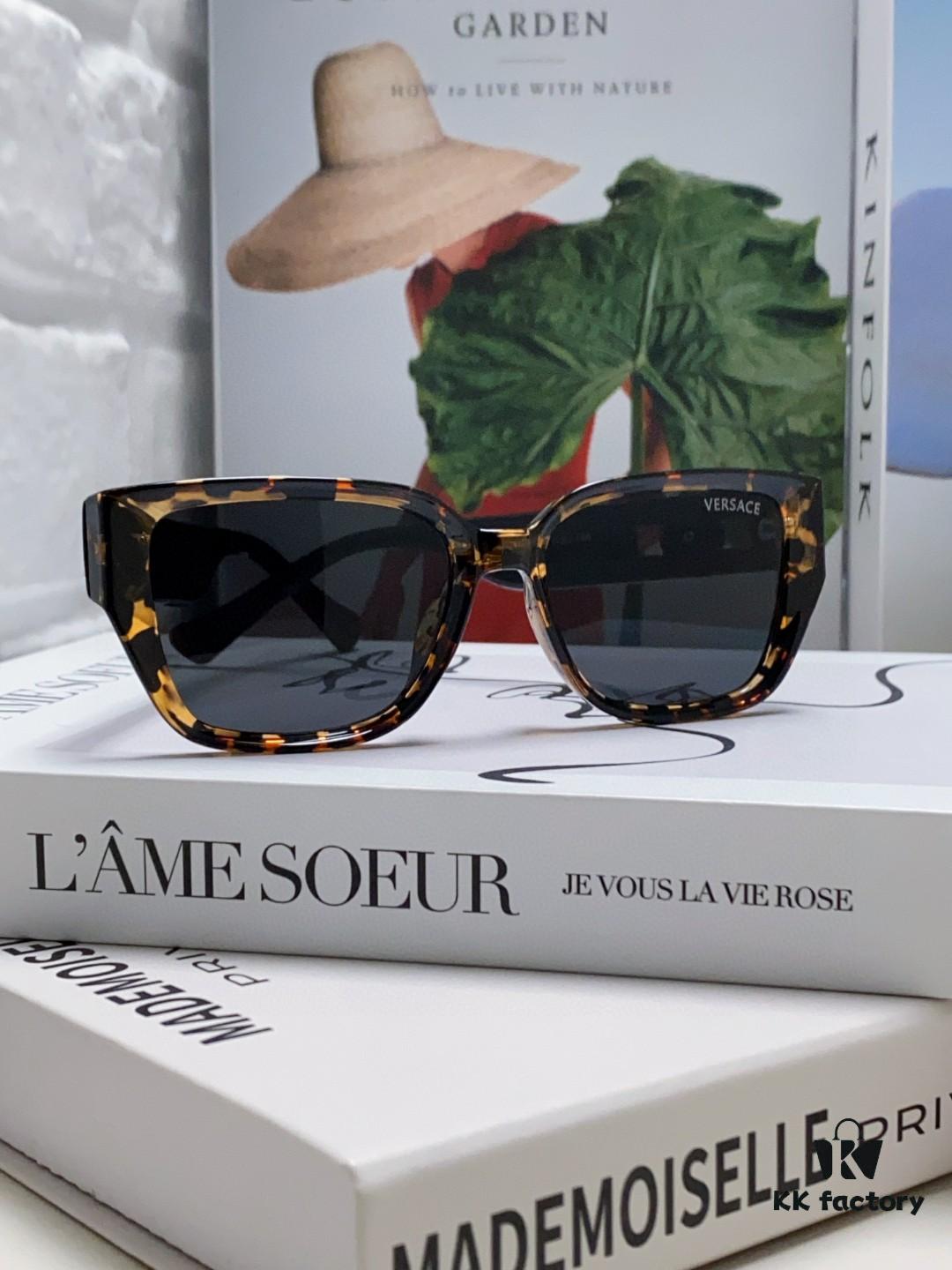 6931f9703a89a121ed54a923 Versace Unisex Retro Stylish Narrow Frame Black Sunglasses with White Frame High-End Fashion