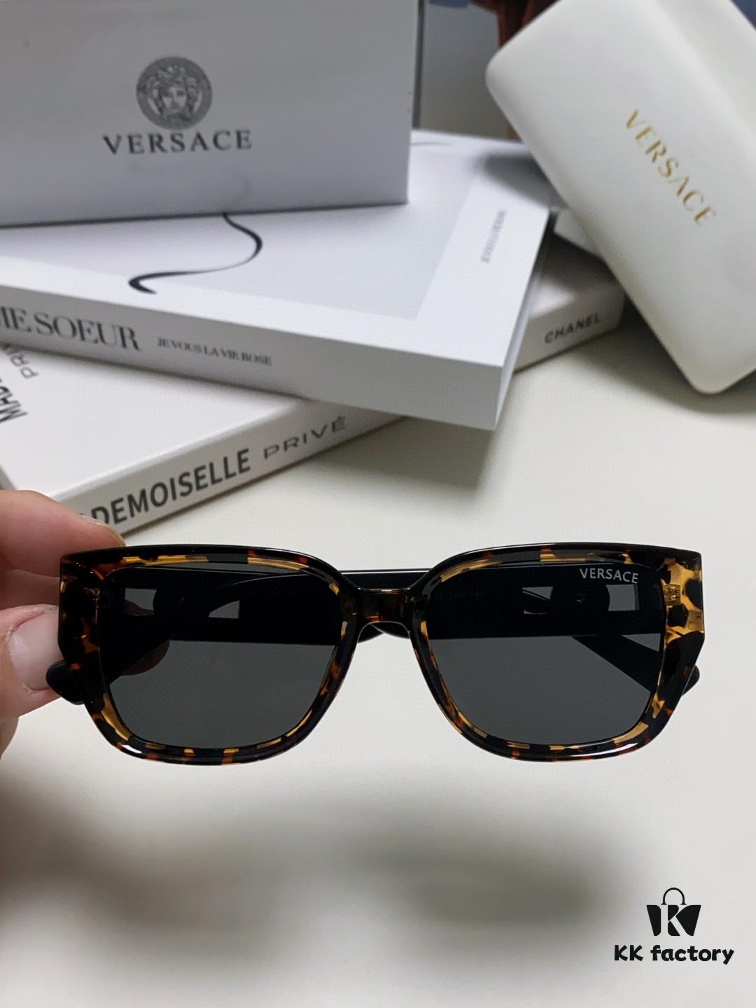 6931f9703a89a121ed54a925 Versace Unisex Retro Stylish Narrow Frame Black Sunglasses with White Frame High-End Fashion