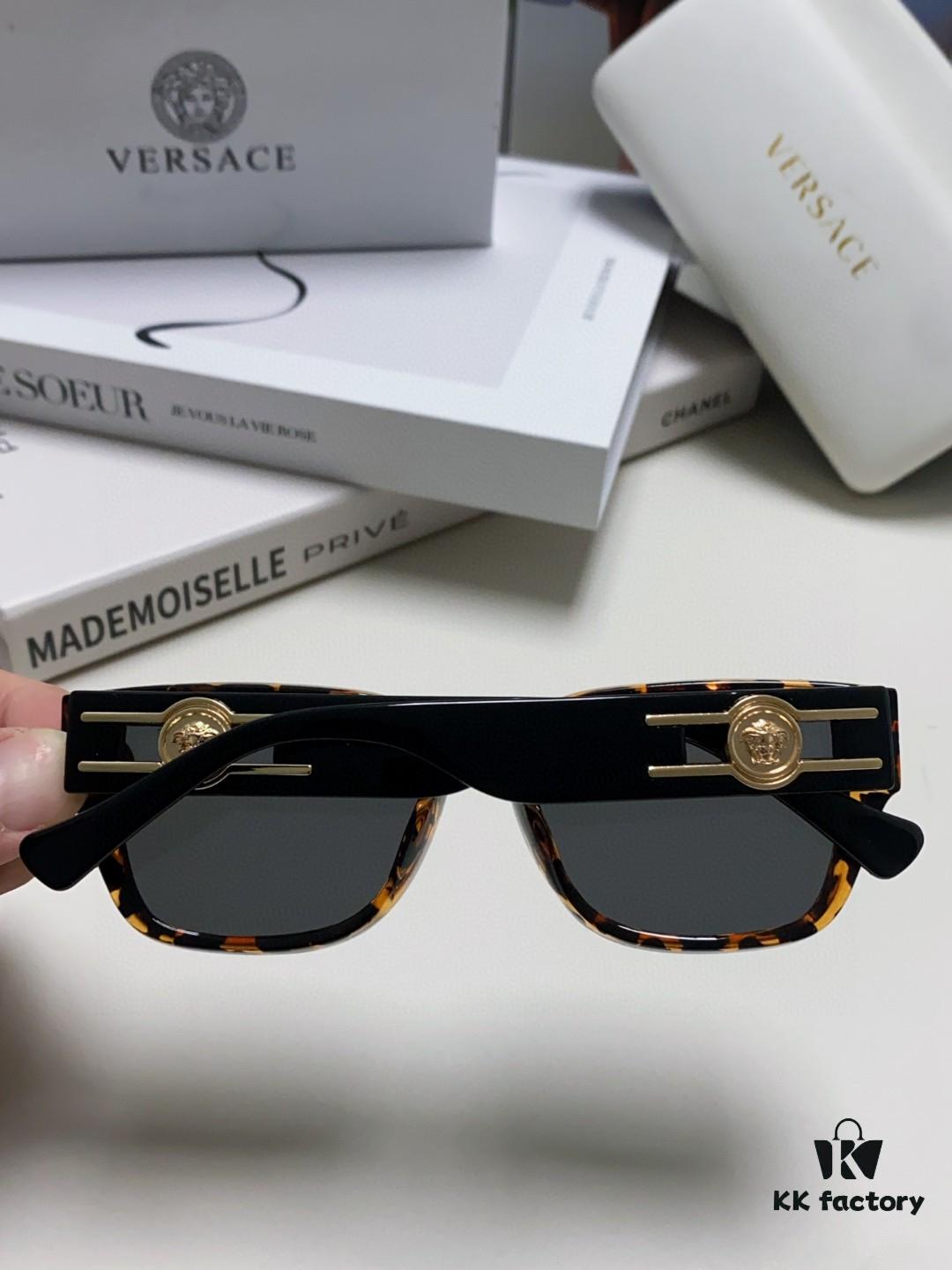 6931f9703a89a121ed54a926 Versace Unisex Retro Stylish Narrow Frame Black Sunglasses with White Frame High-End Fashion