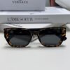 6931f9703a89a121ed54a928 Versace Unisex Retro Stylish Narrow Frame Black Sunglasses with White Frame High-End Fashion