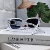 6931f9713a89a121ed54a92e Versace Unisex Retro Stylish Narrow Frame Black Sunglasses with White Frame High-End Sun Glasses