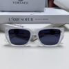 6931f9713a89a121ed54a932 Versace Unisex Retro Stylish Narrow Frame Black Sunglasses with White Frame High-End Sun Glasses