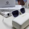 6931f9713a89a121ed54a933 Versace Unisex Retro Stylish Narrow Frame Black Sunglasses with White Frame High-End Sun Glasses