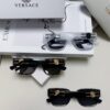 6931f9713a89a121ed54a934 Versace Unisex Retro Stylish Narrow Frame Black Sunglasses with White Frame High-End Sun Glasses