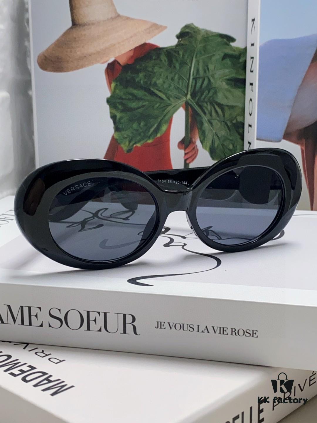 6931f9723a89a121ed54a942 VERSACE Versace 2024 Latest Model C Unisex European and American Style High-End Round Frame Retro Casual Sunglasses, Celebrity-Inspired Carved Sun Protection Shades