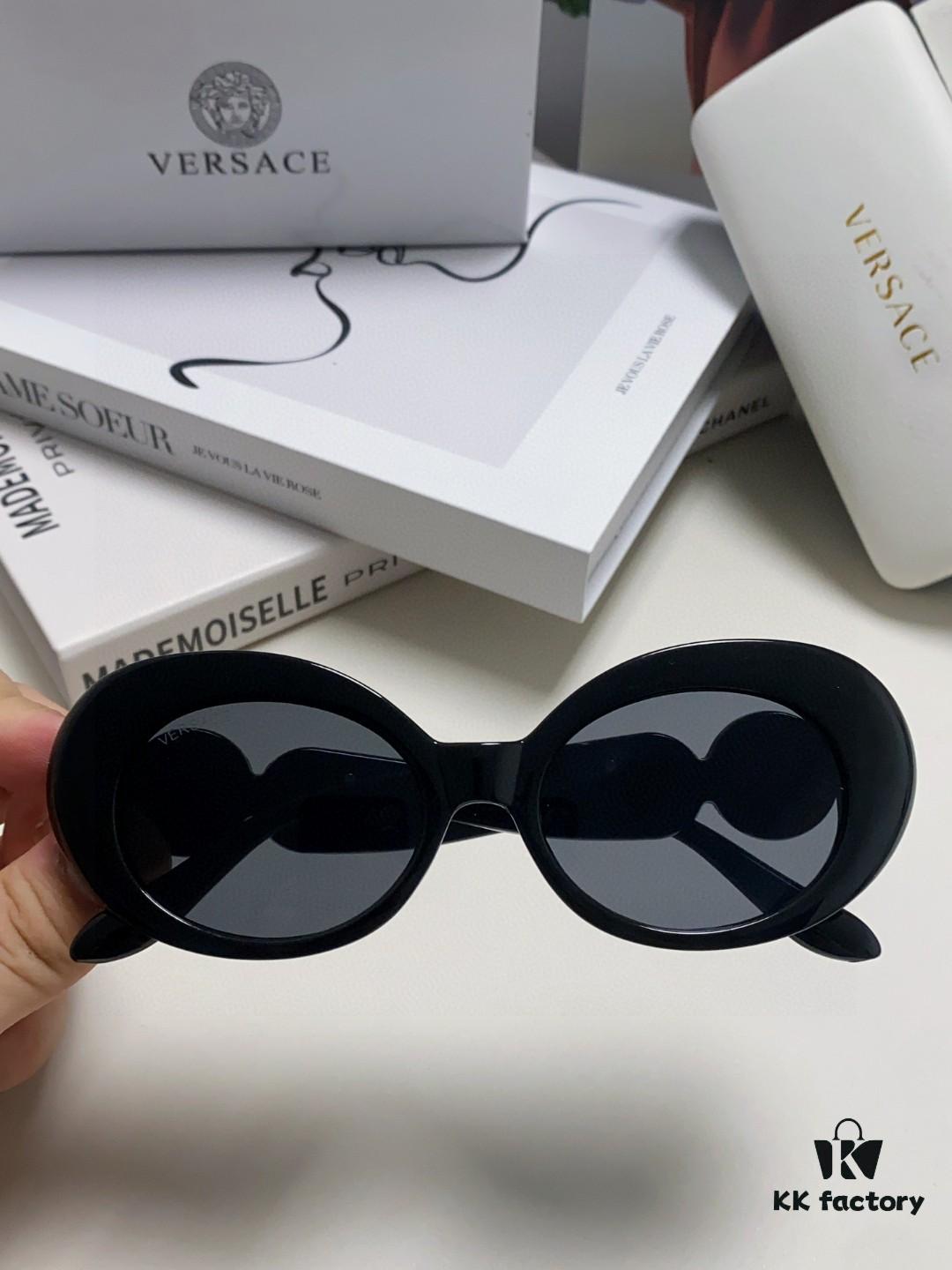 6931f9723a89a121ed54a944 VERSACE Versace 2024 Latest Model C Unisex European and American Style High-End Round Frame Retro Casual Sunglasses, Celebrity-Inspired Carved Sun Protection Shades