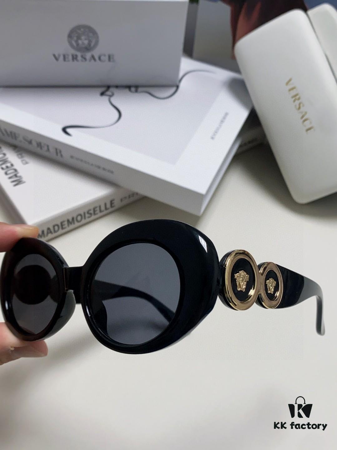 6931f9723a89a121ed54a946 VERSACE Versace 2024 Latest Model C Unisex European and American Style High-End Round Frame Retro Casual Sunglasses, Celebrity-Inspired Carved Sun Protection Shades