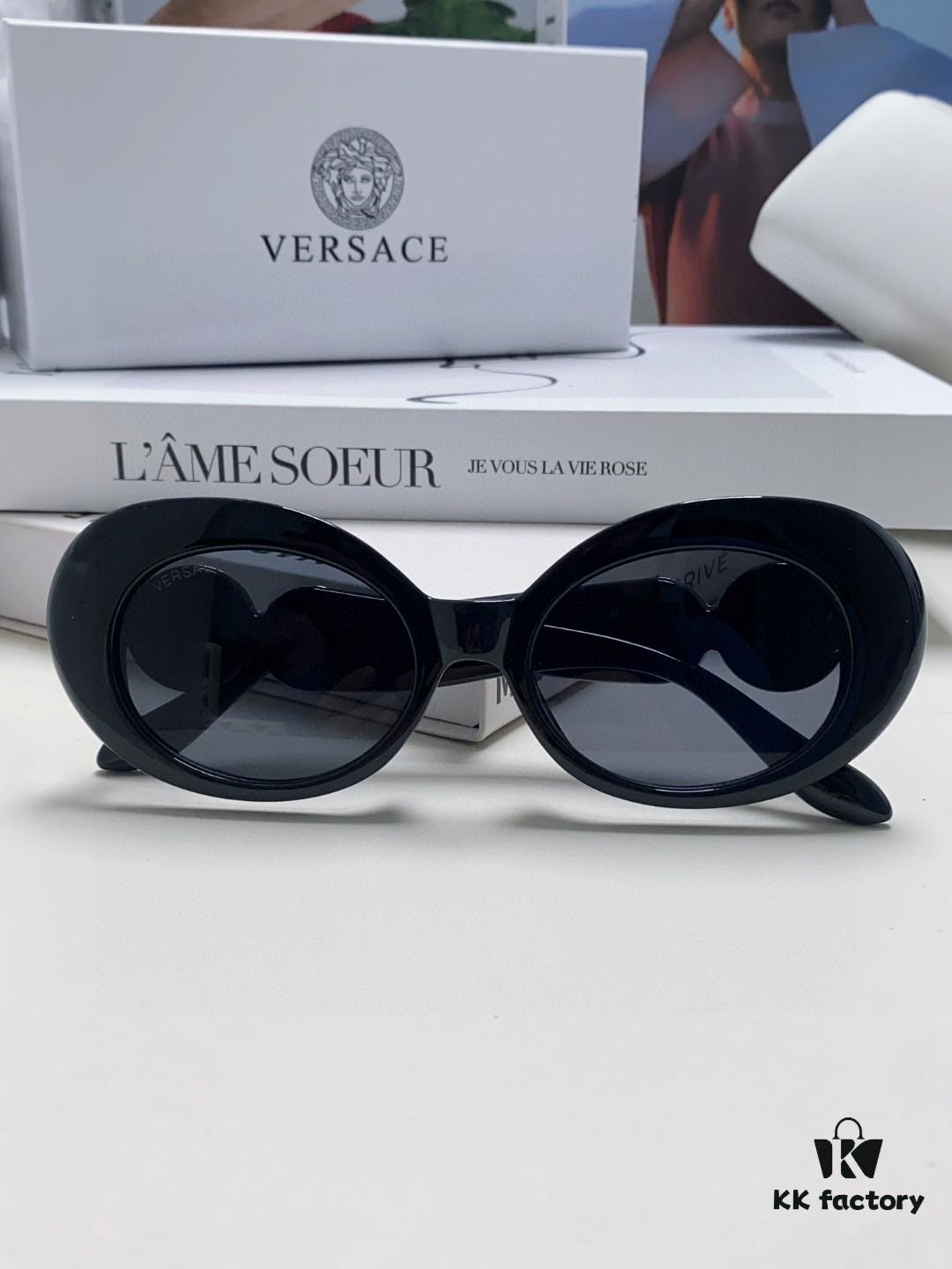 6931f9723a89a121ed54a947 VERSACE Versace 2024 Latest Model C Unisex European and American Style High-End Round Frame Retro Casual Sunglasses, Celebrity-Inspired Carved Sun Protection Shades