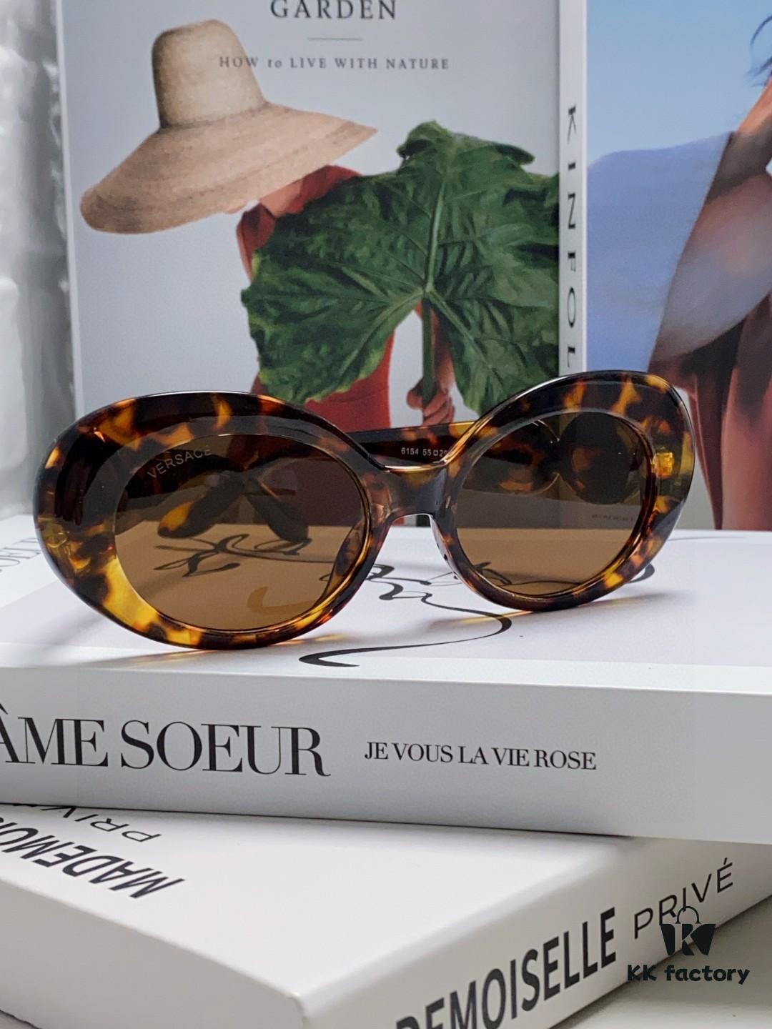 6931f9733a89a121ed54a94d VERSACE Versace 2024 Latest Model C Style European and American High-End Unisex Round Frame Retro Casual Sunglasses, Celebrity-Inspired Carved Sun Protection Glasses