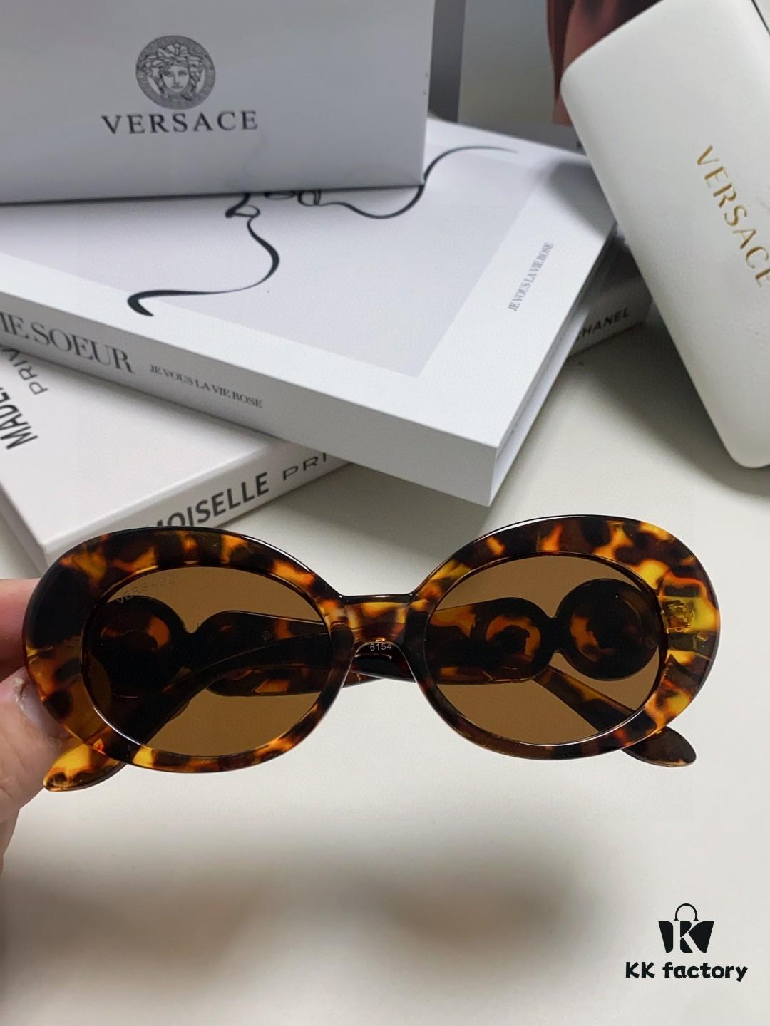 6931f9733a89a121ed54a94f VERSACE Versace 2024 Latest Model C Style European and American High-End Unisex Round Frame Retro Casual Sunglasses, Celebrity-Inspired Carved Sun Protection Glasses