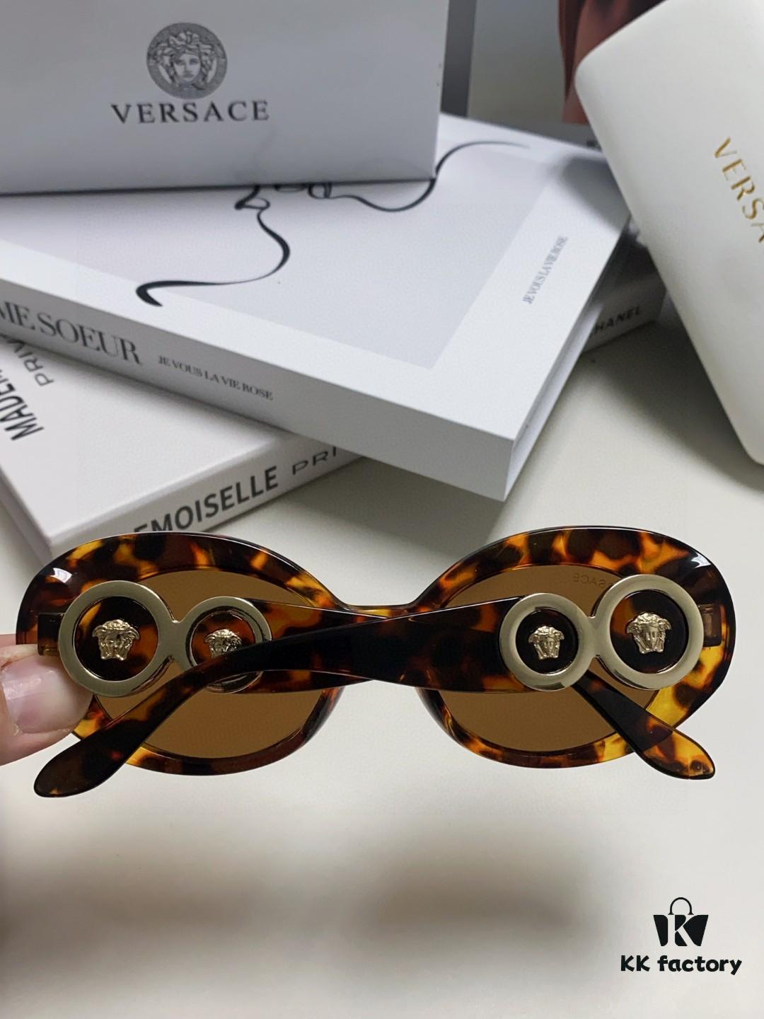 6931f9733a89a121ed54a950 VERSACE Versace 2024 Latest Model C Style European and American High-End Unisex Round Frame Retro Casual Sunglasses, Celebrity-Inspired Carved Sun Protection Glasses
