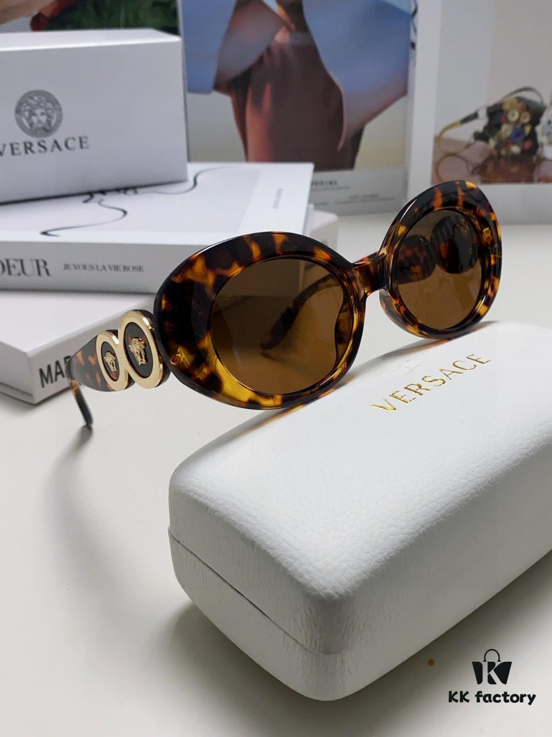 6931f9733a89a121ed54a953 VERSACE Versace 2024 Latest Model C Style European and American High-End Unisex Round Frame Retro Casual Sunglasses, Celebrity-Inspired Carved Sun Protection Glasses