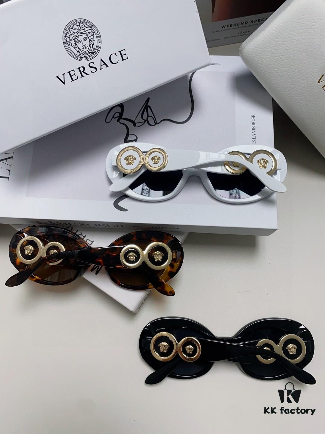 6931f9733a89a121ed54a954 VERSACE Versace 2024 Latest Model C Style European and American High-End Unisex Round Frame Retro Casual Sunglasses, Celebrity-Inspired Carved Sun Protection Glasses