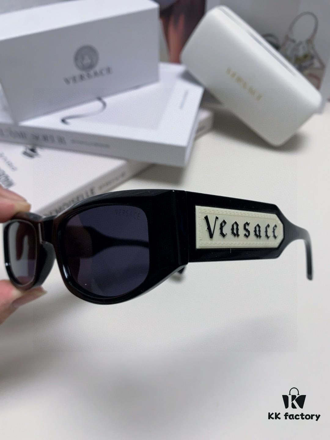 6931f9753a89a121ed54a966 Versace 2014 New Small Frame Sunglasses for Women, High-End Letter Design Unisex Square Sunglasses, Vintage Style Men's and Women's Eyewear