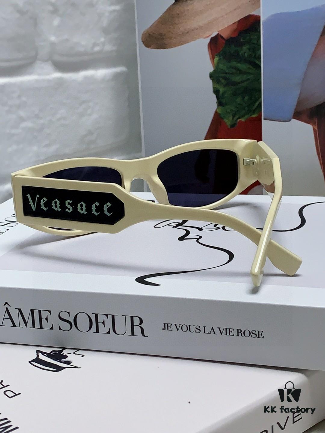 6931f9753a89a121ed54a96d Versace 2014 New Arrival Small Frame Sunglasses for Women, Stylish Letter Design Unisex Square Sunglasses, Retro-Style Men's and Women's Eyewear