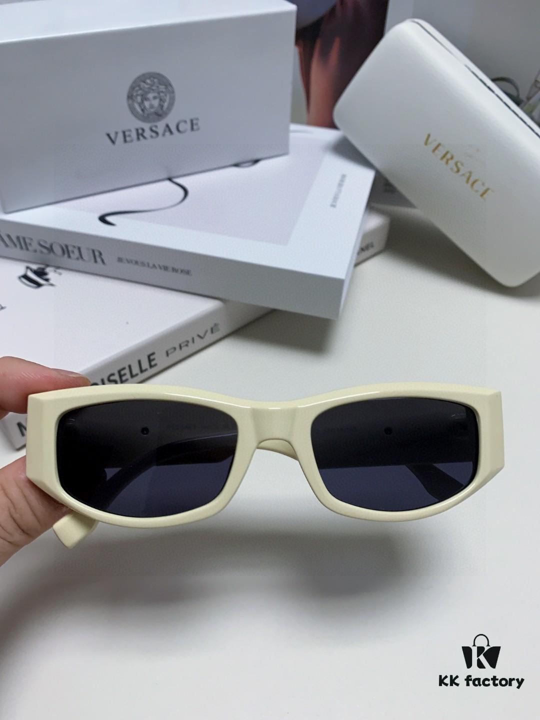 6931f9753a89a121ed54a96e Versace 2014 New Arrival Small Frame Sunglasses for Women, Stylish Letter Design Unisex Square Sunglasses, Retro-Style Men's and Women's Eyewear
