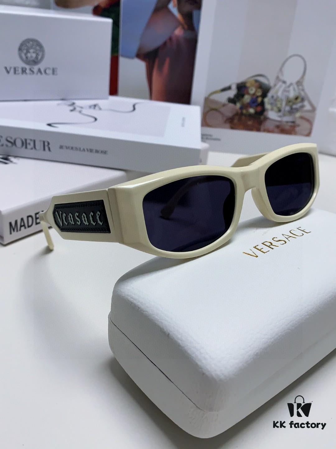 6931f9763a89a121ed54a971 Versace 2014 New Arrival Small Frame Sunglasses for Women, Stylish Letter Design Unisex Square Sunglasses, Retro-Style Men's and Women's Eyewear