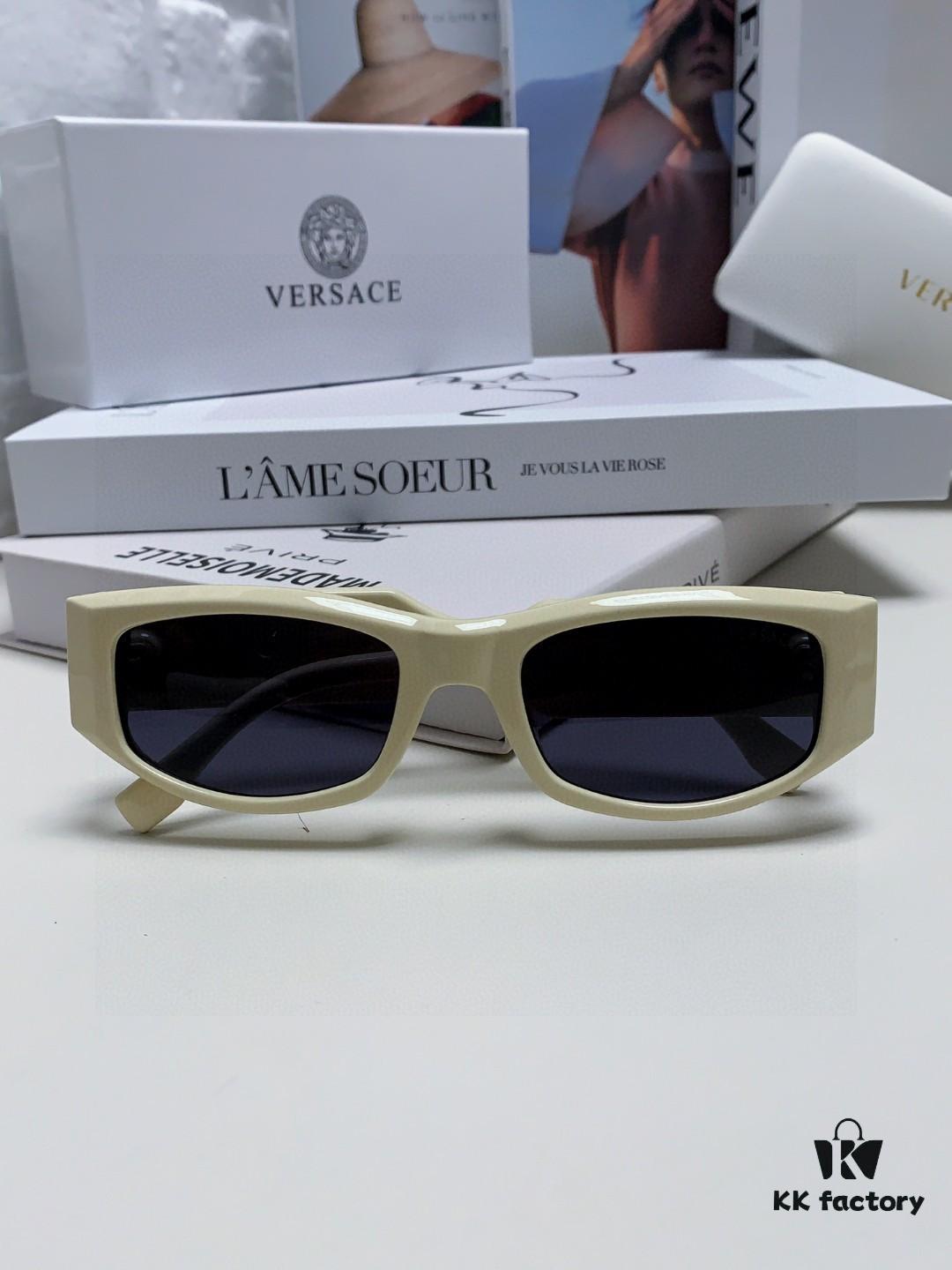 6931f9763a89a121ed54a972 Versace 2014 New Arrival Small Frame Sunglasses for Women, Stylish Letter Design Unisex Square Sunglasses, Retro-Style Men's and Women's Eyewear