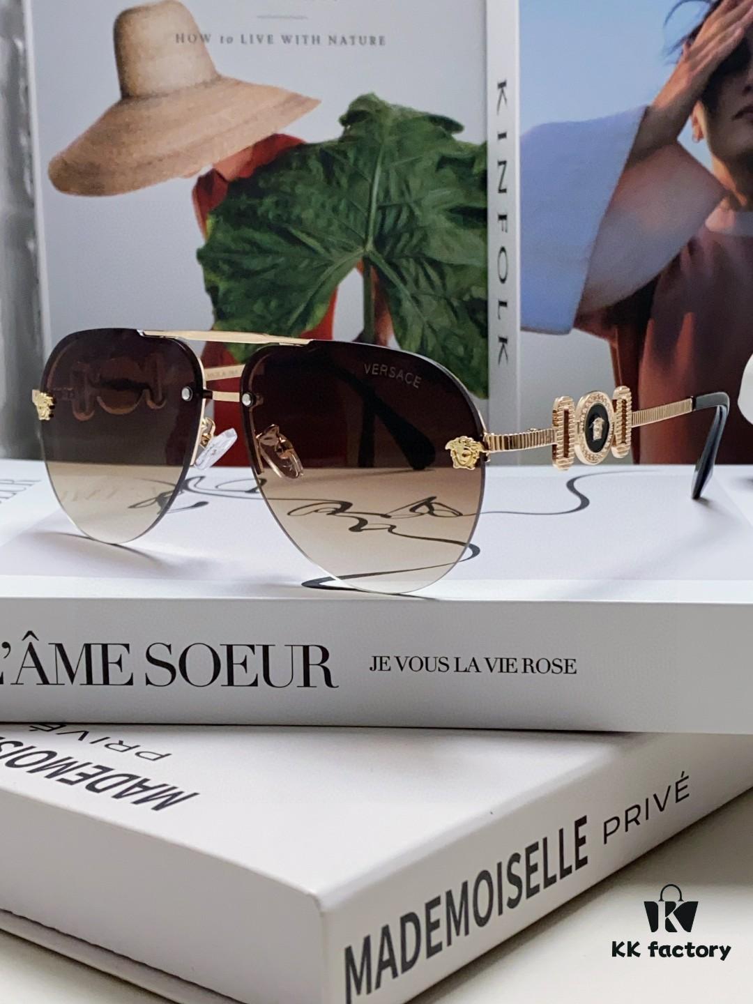 6931f9773a89a121ed54a989 VERSACE Versace Fashion Sunglasses in European and American Style, Unisex Polarized Sunglasses, Men's Sun Protection Glasses, Stylish Eyewear to Complement Facial Features