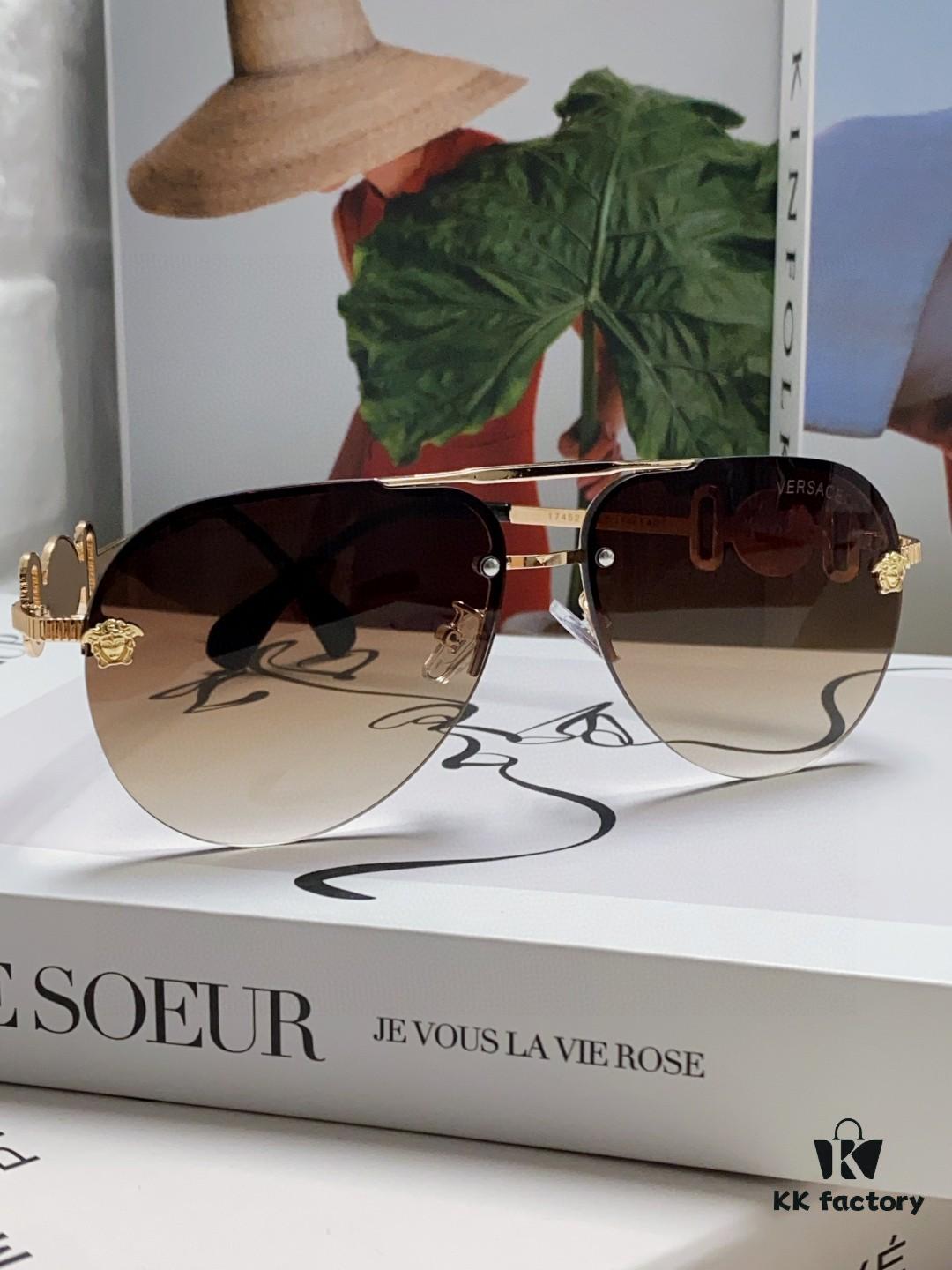 6931f9773a89a121ed54a98a VERSACE Versace Fashion Sunglasses in European and American Style, Unisex Polarized Sunglasses, Men's Sun Protection Glasses, Stylish Eyewear to Complement Facial Features