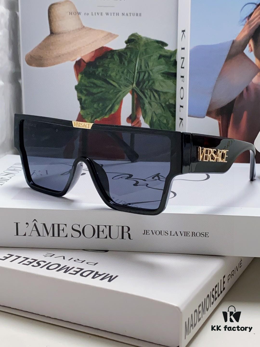 6931f97f3a89a121ed54a9ea Versace 2024 New Arrival European and American Style Oversized Square Frame Sunglasses for Women with Round Face, Fashion Unisex Sunglasses
