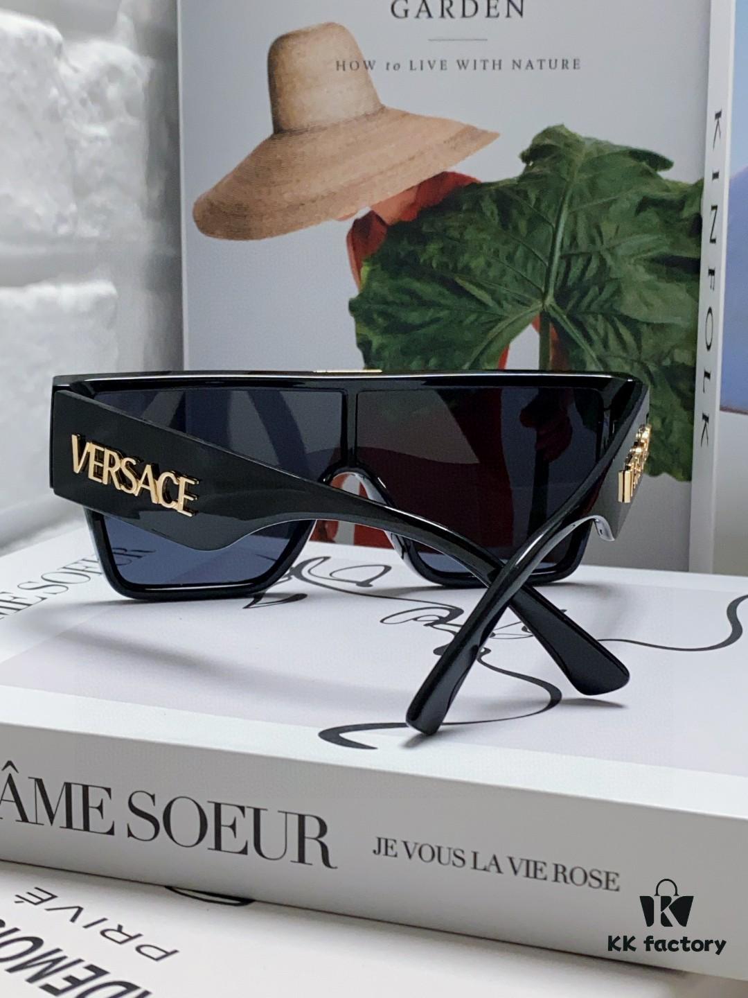 6931f97f3a89a121ed54a9ec Versace 2024 New Arrival European and American Style Oversized Square Frame Sunglasses for Women with Round Face, Fashion Unisex Sunglasses