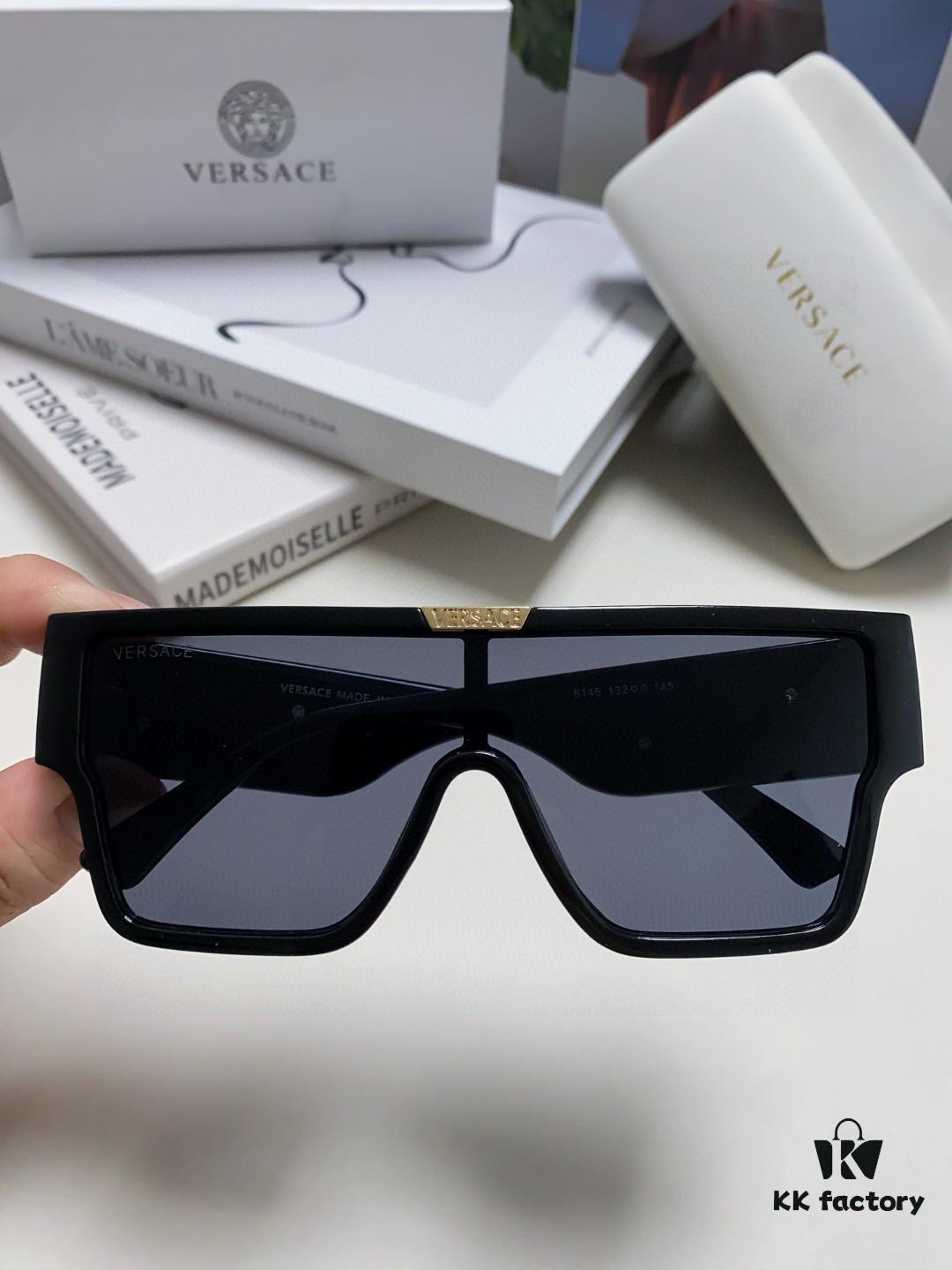 6931f97f3a89a121ed54a9ed Versace 2024 New Arrival European and American Style Oversized Square Frame Sunglasses for Women with Round Face, Fashion Unisex Sunglasses