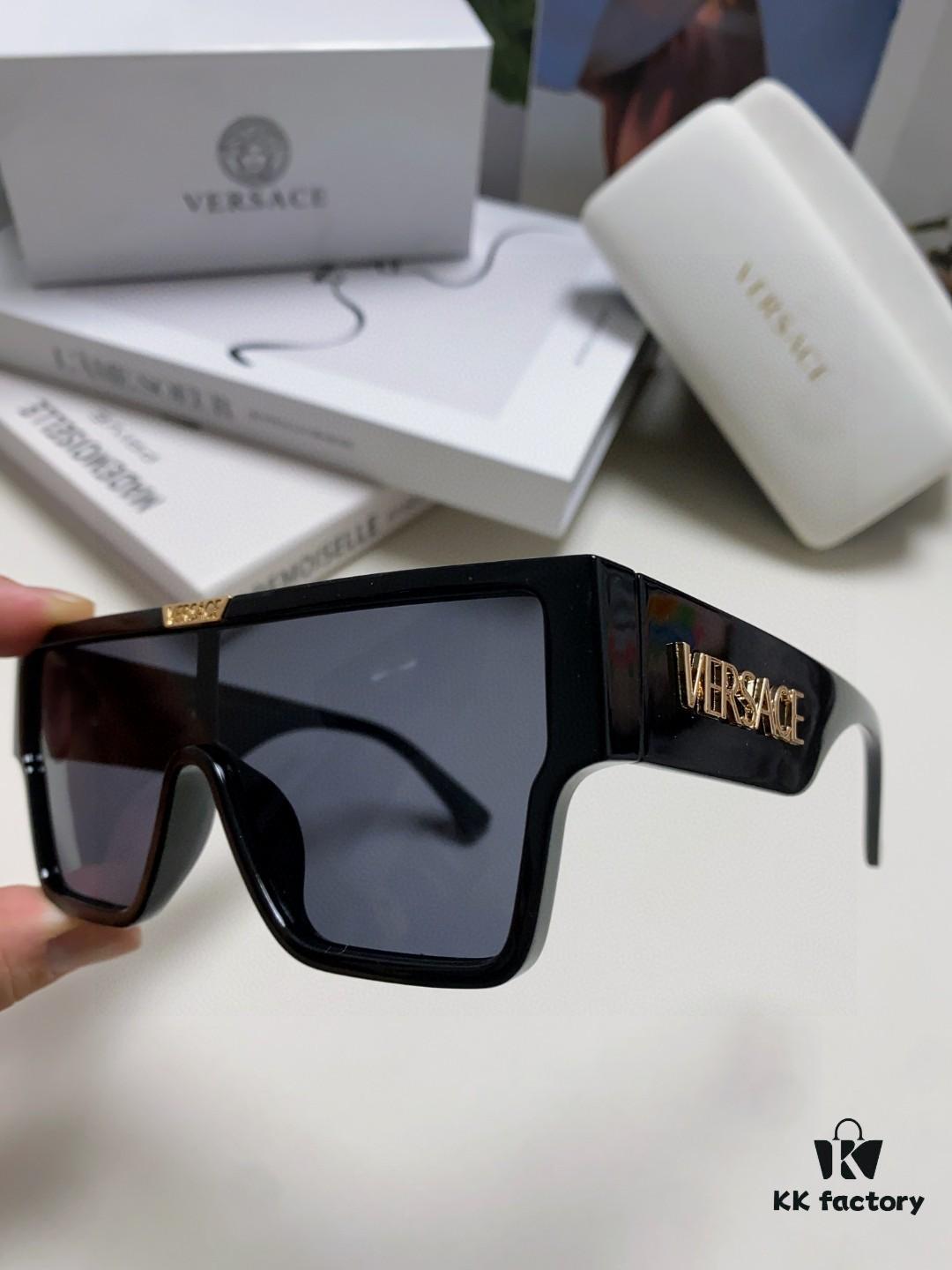 6931f97f3a89a121ed54a9ef Versace 2024 New Arrival European and American Style Oversized Square Frame Sunglasses for Women with Round Face, Fashion Unisex Sunglasses