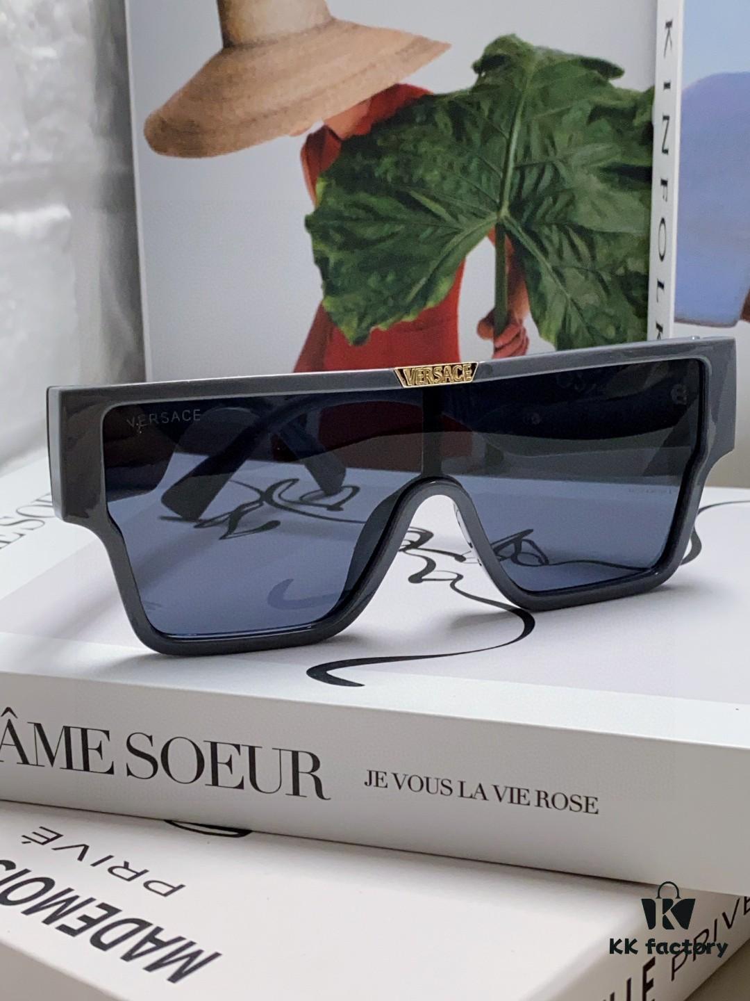 6931f97f3a89a121ed54a9f5 Versace 2024 New Arrival European and American Style Oversized Square Frame Sunglasses for Women with Round Face, Fashion Unisex Eyewear