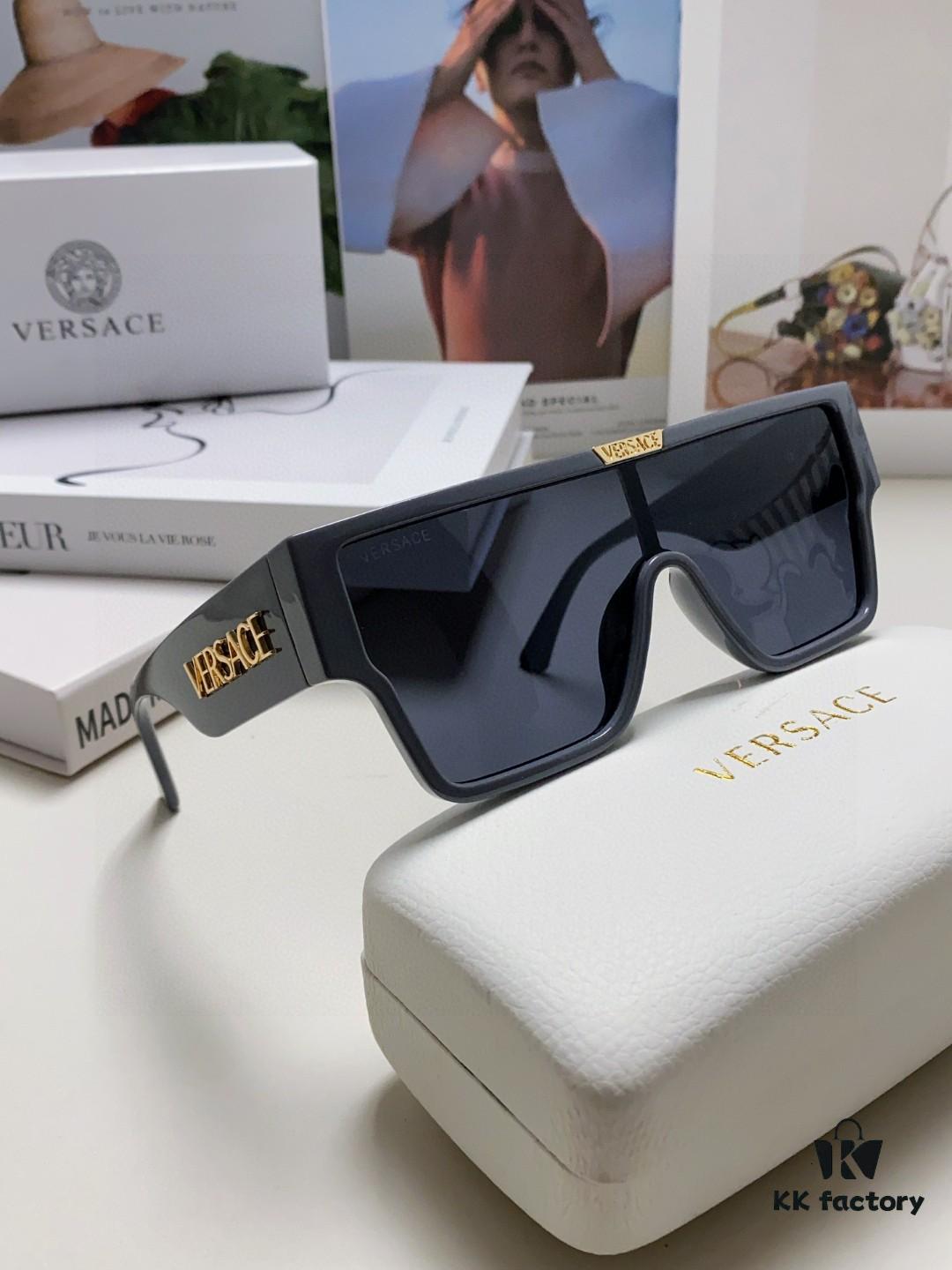 6931f9803a89a121ed54a9fb Versace 2024 New Arrival European and American Style Oversized Square Frame Sunglasses for Women with Round Face, Fashion Unisex Eyewear